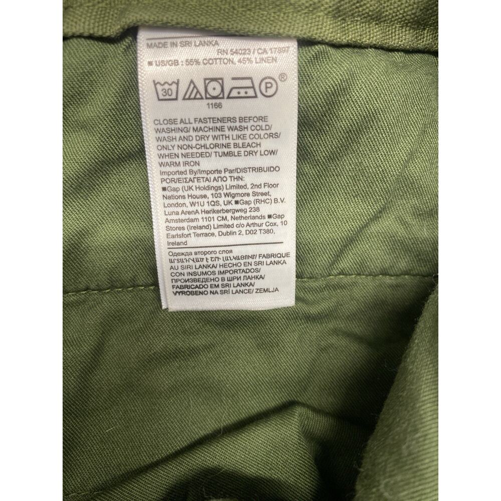 Banana Republic Explorer Culottes Womens Sz 2 Green Cotton Linen Wide Leg Shorts - Picture 10 of 15
